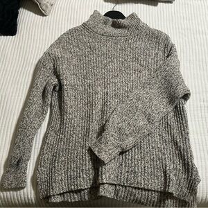H&M Textured Gray Turtleneck Sweater